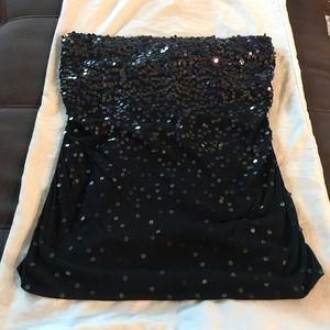 Express Sequin Strapless Top
